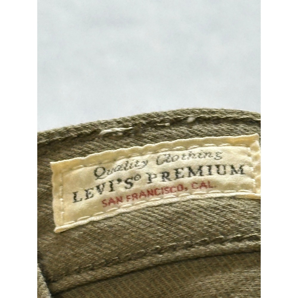 Levi's Womens Shorts 25 Green NWT High Rise Baggy Lightweight Linen Utility Boho - Picture 2 of 13